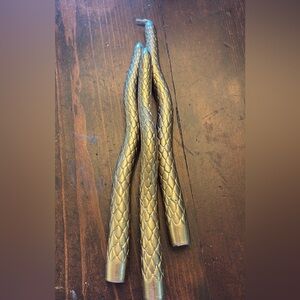 New Gold Textured snake candles